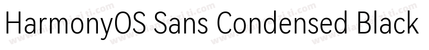 HarmonyOS Sans Condensed Black字体转换